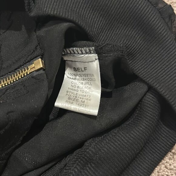 Lace black jacket size medium! Loose band bottom! Sheer !! - Picture 9 of 10